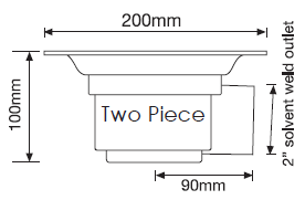 Low profile waste trap for wet room gully diagram