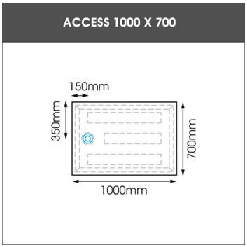 1000 x 700 EASA ACCESS low profile shower tray
