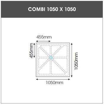 COMBI 1050 X 1050 LOW PROFILE SHOWER TRAY