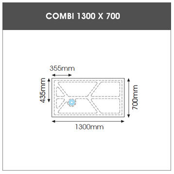 COMBI 1300 X 700 LOW PROFILE SHOWER TRAY