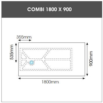 COMBI 1800 X 900 LOW PROFILE SHOWER TRAY