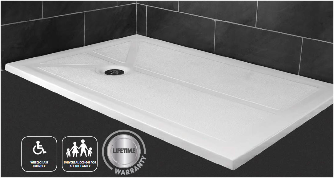 EASA COMBI shower trays - Super low level shower trays suitable for rebating and level access