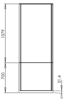 Vertical dimensions for the 800mm and 900mm alcove shower pods