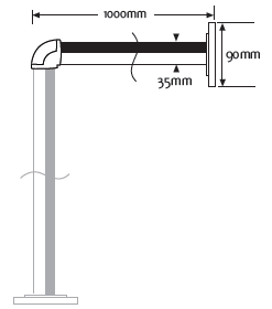 Wall fixing kit for vertical grab pole