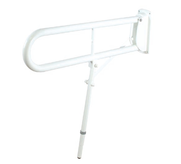 Fold down hinged support rail - 760mm long with supporting leg