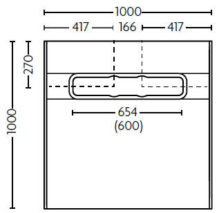 AquaDec Linear 2 1000 x 1000mm