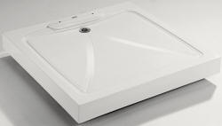 Mendip shower tray with above ground waste.