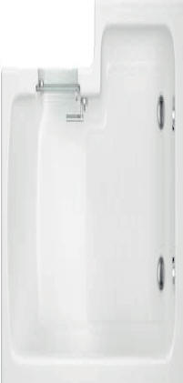 The LARIMAR walk in shower bath is available in right and left hand models