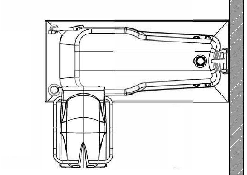 OMEGA 1 care bath with powered lifting seat in a peninsula setting