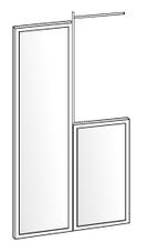 EASA Evolution half height shower panel with full height shower panel