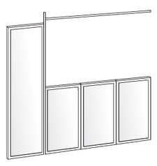 EASA Evolution three half height shower panels and a full height panel