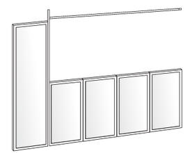 EASA Evolution four half height shower panels and a full height panel