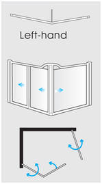 EASA Evolution half height shower enclosure model V6L