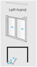 EASA Evolution half height shower enclosure model V13L