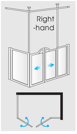 EASA Evolution half height shower enclosure model V14R