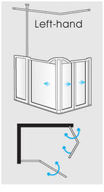 EASA Evolution half height shower enclosure model V9L