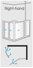 EASA Evolution half height shower enclosure model V9R