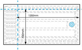 1500 x 800 EASA ACCESS trimmable low profile shower tray dia 1