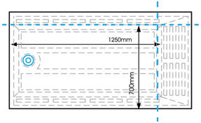 1500 x 800 EASA ACCESS trimmable low profile shower tray dia 2