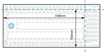 1700 x 800 EASA ACCESS trimmable low profile shower tray dia 2