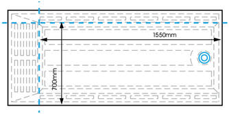 1800 x 800 EASA ACCESS trimmable low profile shower tray dia 1