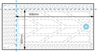 1800 x 900 EASA ACCESS trimmable low profile shower tray dia 1