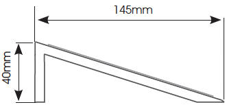 Ramp diagram for EASA ACCESS shower tray 1