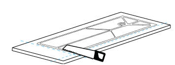 Cutting a shower tray to size