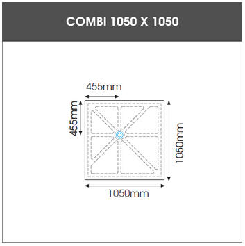 COMBI 1050 X 1050 LOW PROFILE SHOWER TRAY
