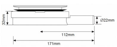 50mm pumped waste outlet (untrapped) dimensions