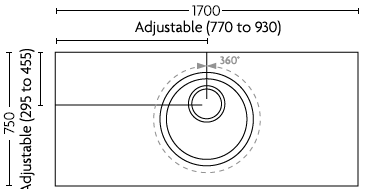 Aqua Dec EasyFit 8 - 1700 x 750