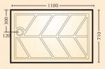 Low profile shower tray 1100 x 710 - The Blackdown BD3