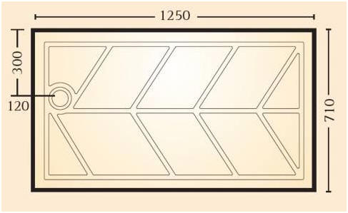 Blackdown 1250 x 710mm low profile shower tray