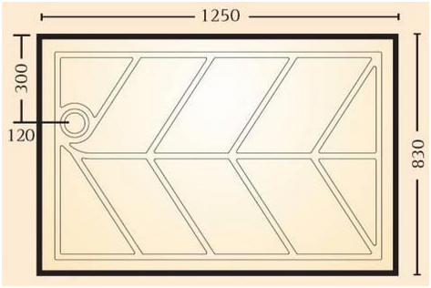 Blackdown low profile shower tray 1250 x 830mm