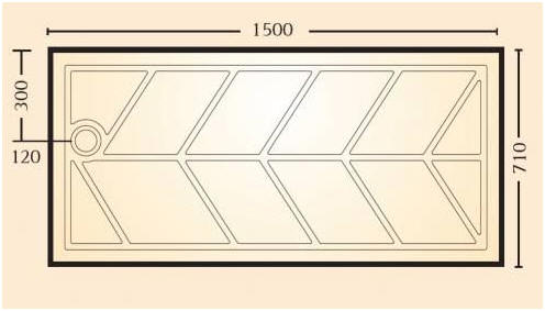 Blackdown low profile shower tray 1500 x 710mm