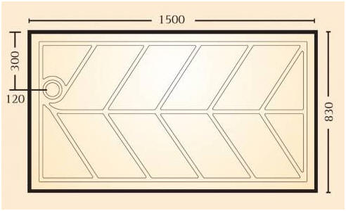 Blackdown low profile shower tray 1500 x 830mm