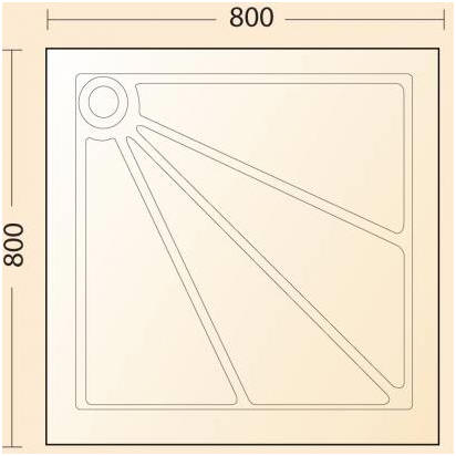 IMPEY Quantock shower tray 800 x 800