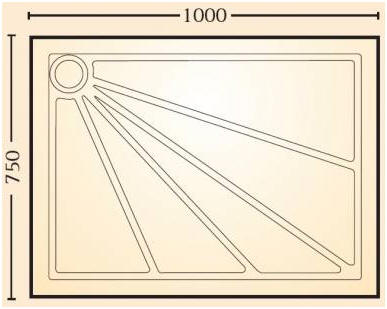 IMPEY Quantock shower tray 1000 x 750