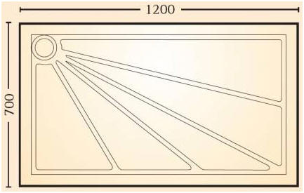 IMPEY Quantock shower tray 1200 x 700