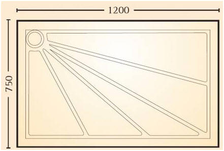 IMPEY Quantock shower tray 1200 x 750