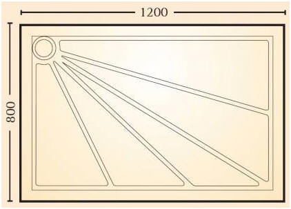 IMPEY Quantock shower tray 1200 x 800