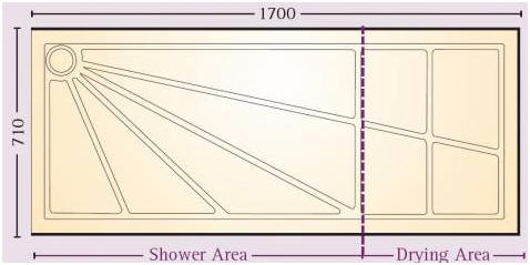 IMPEY Quantock shower tray 1700 x 710