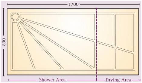 IMPEY Quantock shower tray 1700 x 830