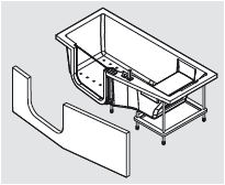 Novellini IRIS bath with front panel only