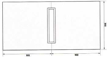 Novellini DUO DECK 6 - Linea drain 1800 x 900 wet room floor former