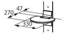 Fold down shower seat hinged 1