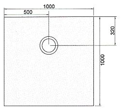 Quattro Deck 1000 x 1000 wet room shower floor former Kit 2