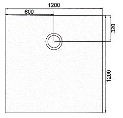 Quattro Deck 1200 x 1200 wet room shower floor former Kit 3