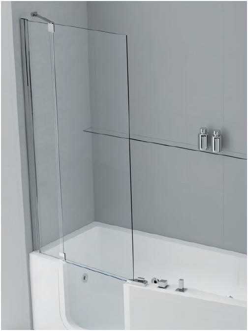 The Novellini IRIS COMBY shower enclosure into the corner