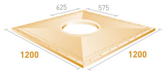 Hex Dec Duo wet room floor former 1200mm x 1200mm